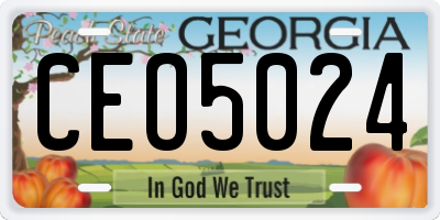 GA license plate CEO5024