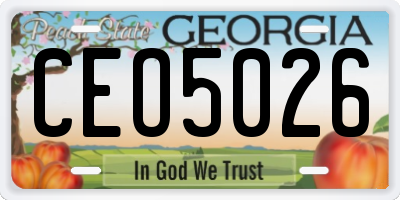 GA license plate CEO5026