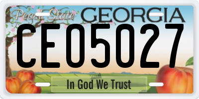 GA license plate CEO5027