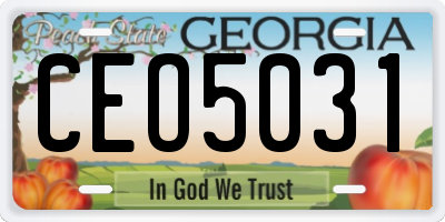 GA license plate CEO5031
