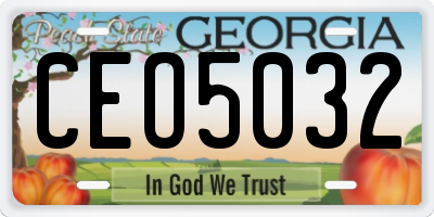 GA license plate CEO5032