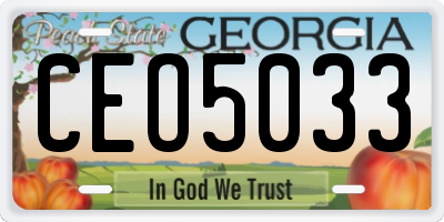 GA license plate CEO5033