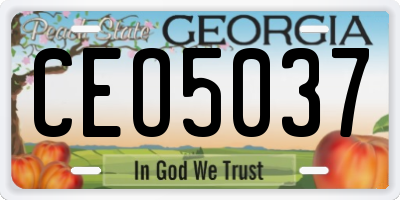 GA license plate CEO5037