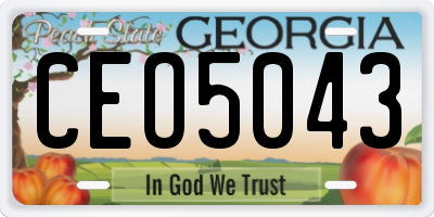 GA license plate CEO5043
