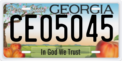 GA license plate CEO5045