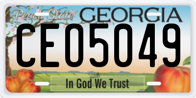GA license plate CEO5049