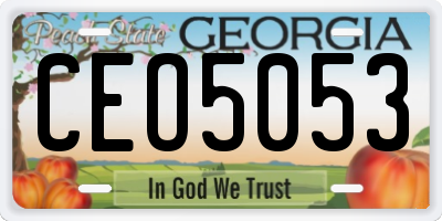 GA license plate CEO5053
