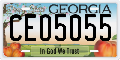 GA license plate CEO5055