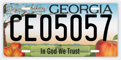 GA license plate CEO5057