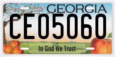 GA license plate CEO5060