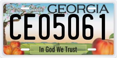 GA license plate CEO5061