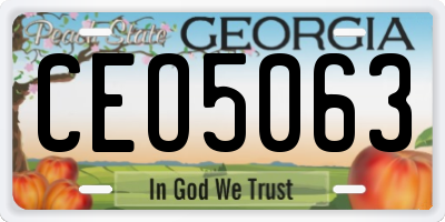 GA license plate CEO5063