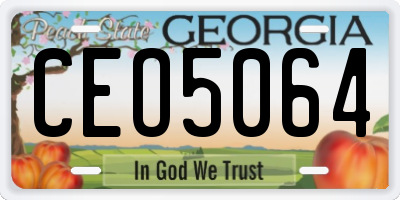 GA license plate CEO5064