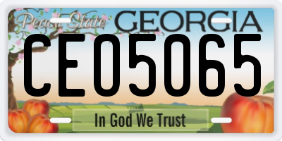 GA license plate CEO5065