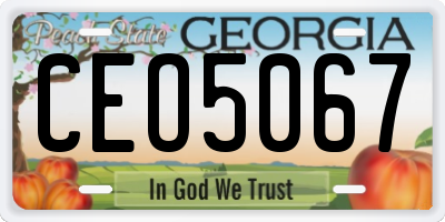GA license plate CEO5067