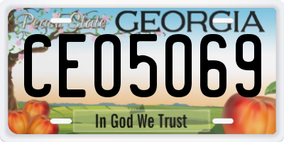 GA license plate CEO5069