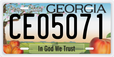 GA license plate CEO5071