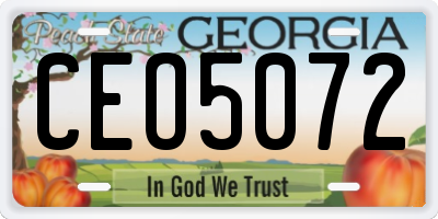 GA license plate CEO5072
