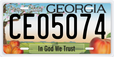 GA license plate CEO5074