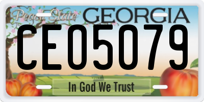 GA license plate CEO5079