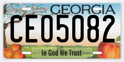 GA license plate CEO5082