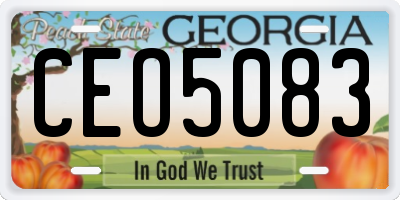 GA license plate CEO5083