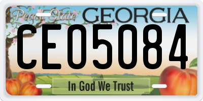 GA license plate CEO5084