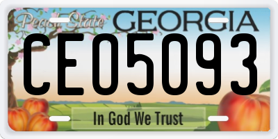 GA license plate CEO5093