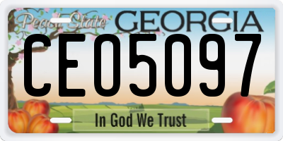GA license plate CEO5097