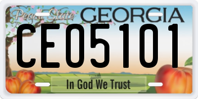 GA license plate CEO5101