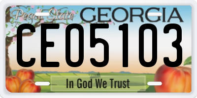 GA license plate CEO5103