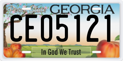 GA license plate CEO5121