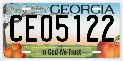 GA license plate CEO5122