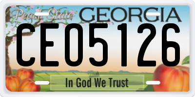 GA license plate CEO5126