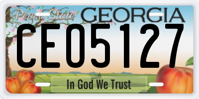 GA license plate CEO5127