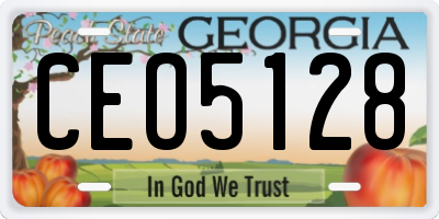 GA license plate CEO5128