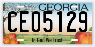 GA license plate CEO5129