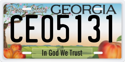 GA license plate CEO5131