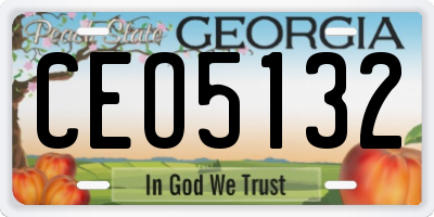 GA license plate CEO5132