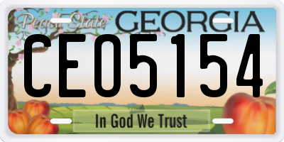 GA license plate CEO5154