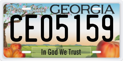 GA license plate CEO5159