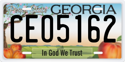 GA license plate CEO5162