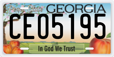 GA license plate CEO5195