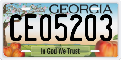 GA license plate CEO5203
