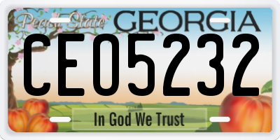 GA license plate CEO5232
