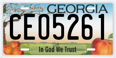 GA license plate CEO5261