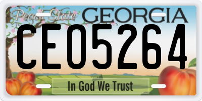 GA license plate CEO5264