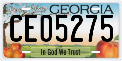 GA license plate CEO5275