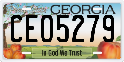 GA license plate CEO5279