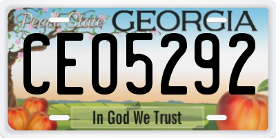 GA license plate CEO5292